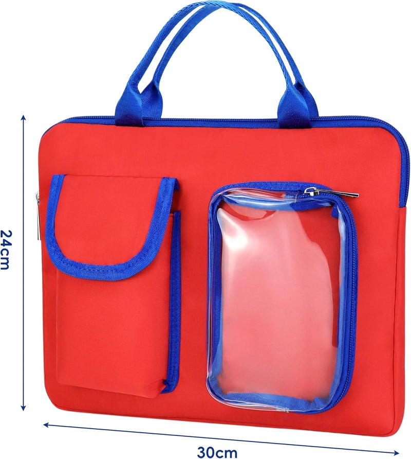 Annmore Carrying Bag for LEXiBOOK Educational and Bilingual Laptop, Red/Blue - Image 4